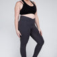 Plus Size V Waist Full Length Leggings Leggings   