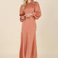 Dressed up satin two-piece mermaid dress set Maxi Dress   