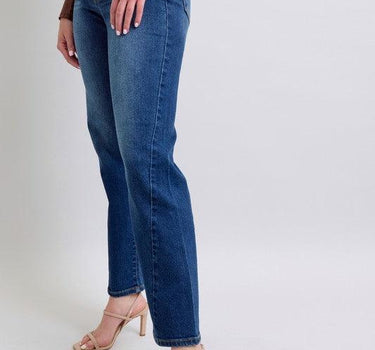 Judy Blue Side Seam Detail Straight Jeans with Pockets