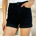 Judy Blue Full Size High Waist Tummy Control Cuffed Denim Shorts