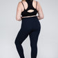 Plus Size V Waist Full Length Leggings Leggings   