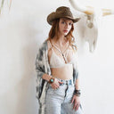 Center Cross Strap Lace Bralette