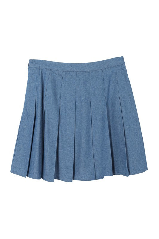 High waisted blue tennis skirt Tennis Skirt   