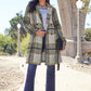 Double Take Plaid Button Up Lapel Collar Coat Womens Plaid Lapel Collar Coat London Plaid S