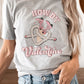 Howdy Valentine Cowboy Boots Graphic Tee T- Shirt Athletic Heather S 