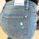 Judy Blue Full Size Mid Rise Destroyed Hem Distressed Jeans