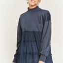 Cozy Chic- Mock Neck Tunic Knit Top