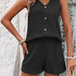 V-Neck Wide Strap Top and Shorts Set    