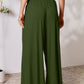 Double Take Full Size Smocked Wide Waistband Wide Leg Pants Womens Lounge Pants   