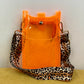 The Ava Colorful Clear Crossbody Phone Bag  Orange  