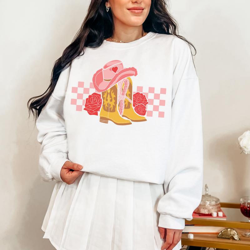 Rodeo Sweetheart Graphic Sweatshirt Womens