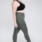 Plus Size V Waist Full Length Leggings Leggings   