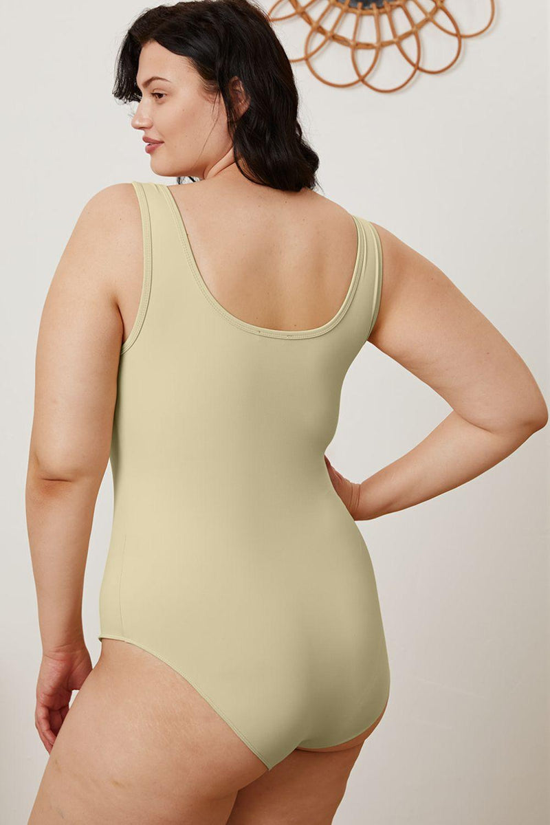 Basic Bae Full Size Square Neck Sleeveless Bodysuit - Three Mad Hatters Mercantile 