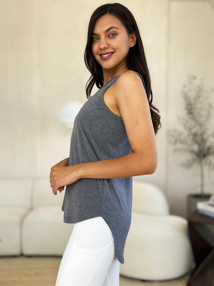 Basic Bae Full Size Round Neck Tank - Three Mad Hatters Mercantile 