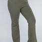 Plus Everyday Flare Bottoms  Military Green 1X 