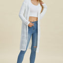 Double Take Open Front Longline Cardigan