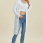 Double Take Open Front Longline Cardigan