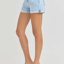 RISEN High Rise Belted Roll Up Shorts