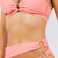 TWO PIECE WRAPPING WITH MULTI O RING BIKINI  Coral S 