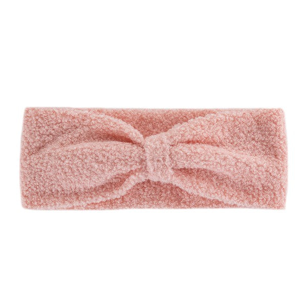 TEDDY BEAR KNIT HEADBAND Headbands IVIV/IVORY Os 