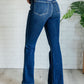 Mavis High Rise Side Seam Detail Flare Jeans Womens Flare Leg Jeans   