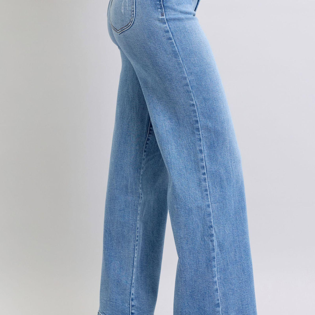 Judy Blue Wide Leg Jeans with Pockets - Three Mad Hatters Mercantile 