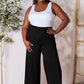 Double Take Full Size Smocked Wide Waistband Wide Leg Pants Womens Lounge Pants   