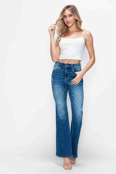 Bytos High Rise Bootcut Jeans with Pockets