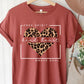 Free Spirit Leopard Heart Graphic Tee PLUS  Heather Clay XXL 