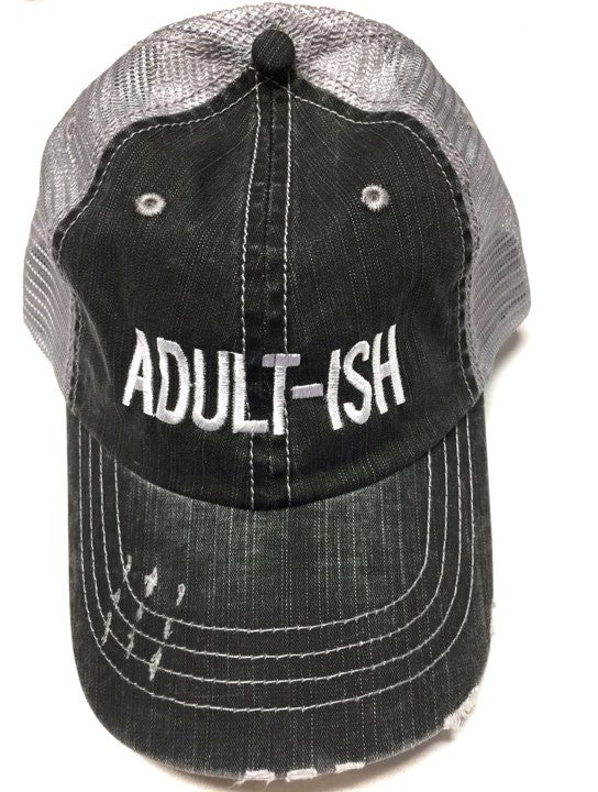 Adult-ish Embroidered Trucker Hat Cap   