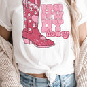 Howdy Honey XOXO Boots Valentines Graphic Tee
