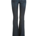 Mid-Rise Flared Jeans with Front Seam Detail