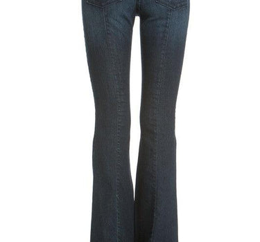 Mid-Rise Flared Jeans with Front Seam Detail