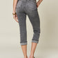 Judy Blue Button Fly High Waist Cuffed Capris Womens Skinny Jean   