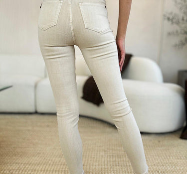 Judy Blue Full Size Garment Dyed Tummy Control Skinny Jeans