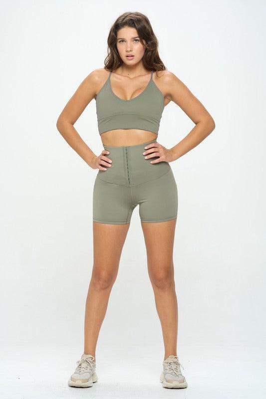 Corset Waist Buttery Soft Shorts Body Shaper - Three Mad Hatters Mercantile 