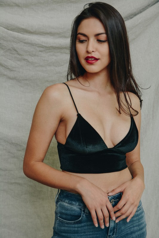 Velvet Longline Bralette Bralette   