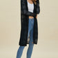 Double Take Open Front Longline Cardigan