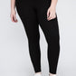 Plus Size V Waist Full Length Leggings Leggings   