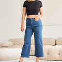 RFM Crop Chloe Tummy Control High Waist Raw Hem Jeans