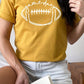 Cursive Football Game Day Graphic Tee Graffic Tee Heather Mustard S 