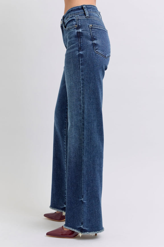 Judy Blue Raw Hem Mid Rise Jeans Womens Jeans