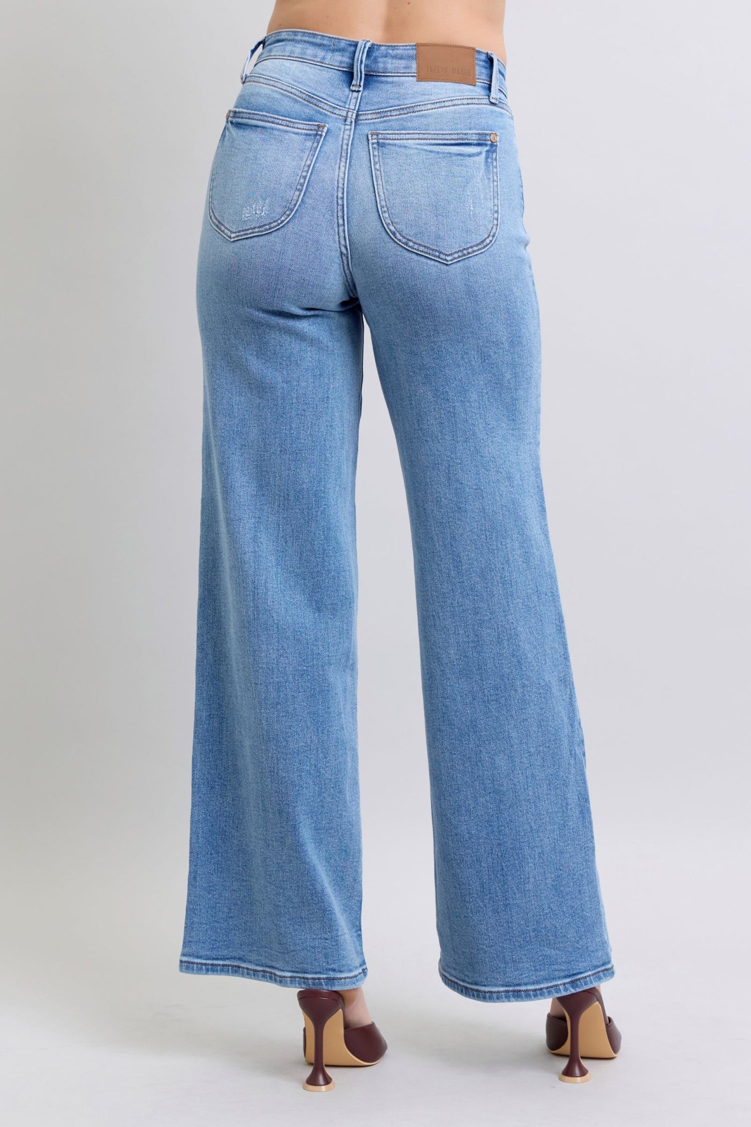 Judy Blue Wide Leg Jeans with Pockets Womens Jeans