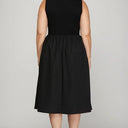 She + Sky Full Size Sleeveless Poplin Woven Midi Dress with Pockets Plus Size