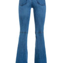 Mid Rise Flare Bell Bottom Denim Jeans