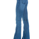 Mid Rise Flare Bell Bottom Denim Jeans