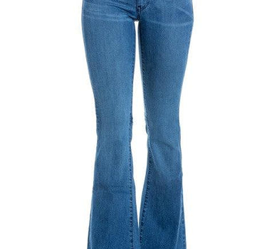 Mid Rise Flare Bell Bottom Denim Jeans