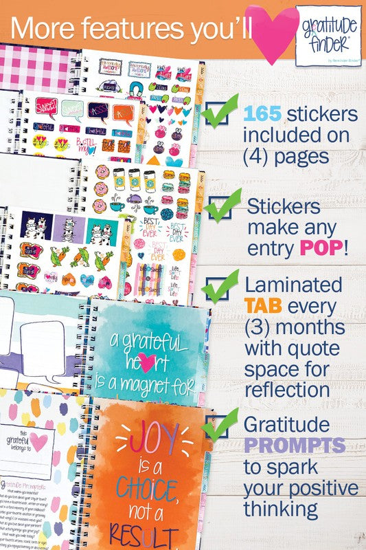 Gratitude Journal with Stickers Non-Dated 52-Week Gratitude Journal   