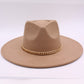 The Chain Belt Hat Fedora Hat TAUPE/GDLT Os 