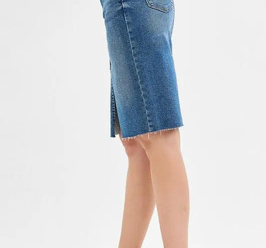 RISEN High Rise Front Slit Pencil Skirt